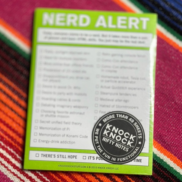 💡 NERD ALERT: Knock Knock Nifty Notes Pad 💡 - Picture 6 of 6